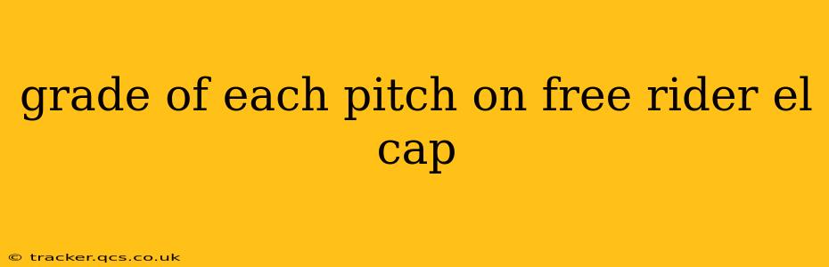 grade of each pitch on free rider el cap