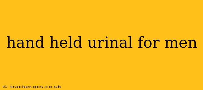 hand held urinal for men