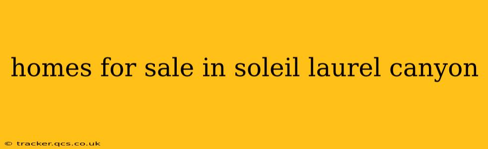 homes for sale in soleil laurel canyon