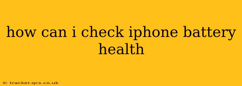 how can i check iphone battery health
