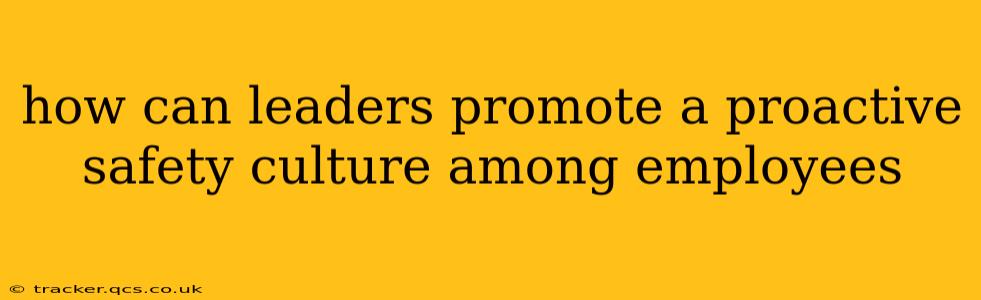 how can leaders promote a proactive safety culture among employees