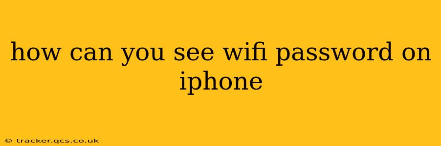 how can you see wifi password on iphone