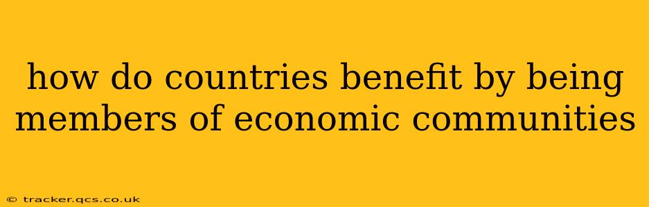 how do countries benefit by being members of economic communities