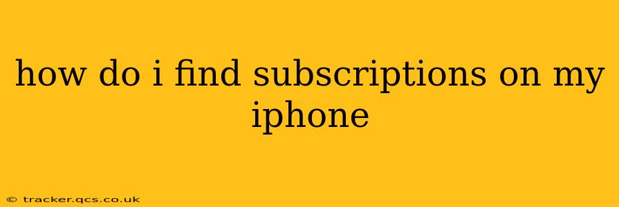 how do i find subscriptions on my iphone