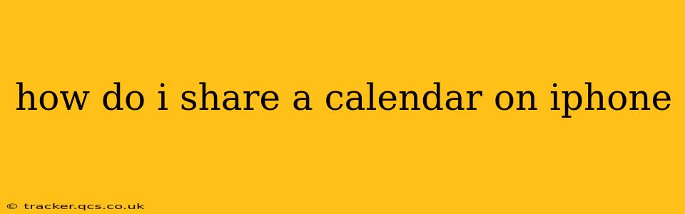how do i share a calendar on iphone