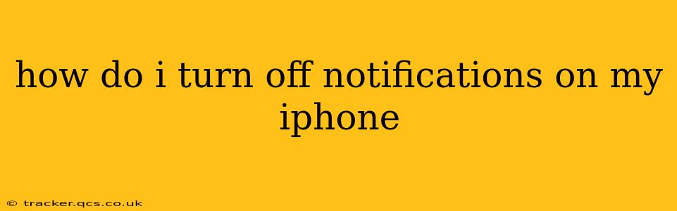 how do i turn off notifications on my iphone