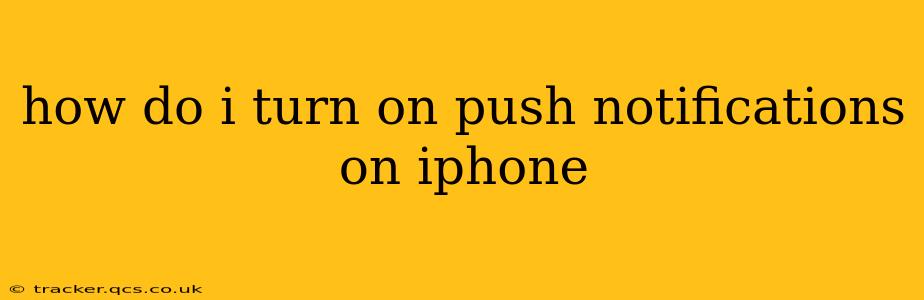 how do i turn on push notifications on iphone