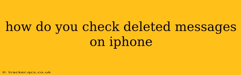 how do you check deleted messages on iphone