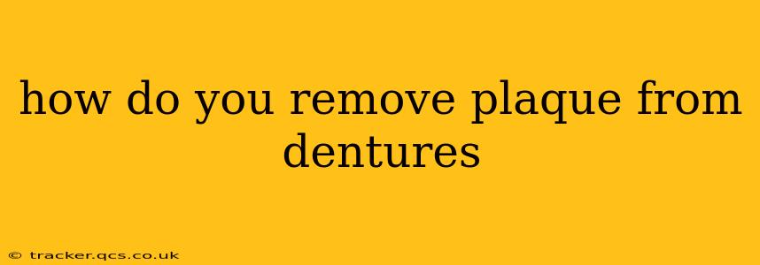 how do you remove plaque from dentures