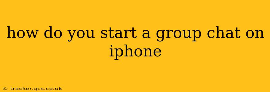 how do you start a group chat on iphone