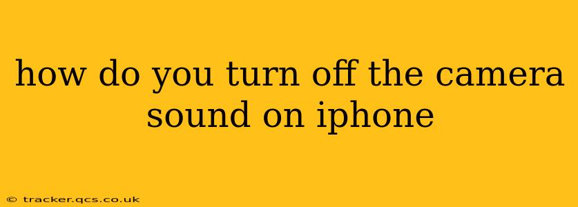 how do you turn off the camera sound on iphone