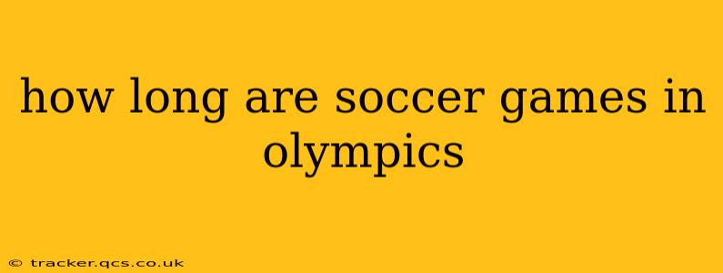 how long are soccer games in olympics