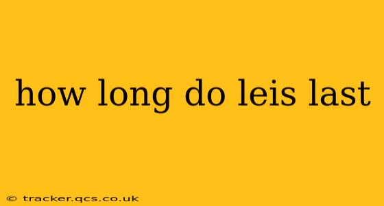 how long do leis last