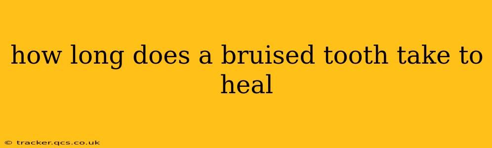 how long does a bruised tooth take to heal