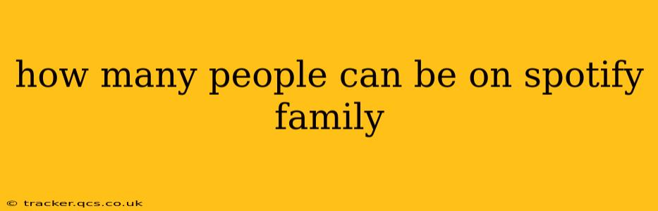 how many people can be on spotify family