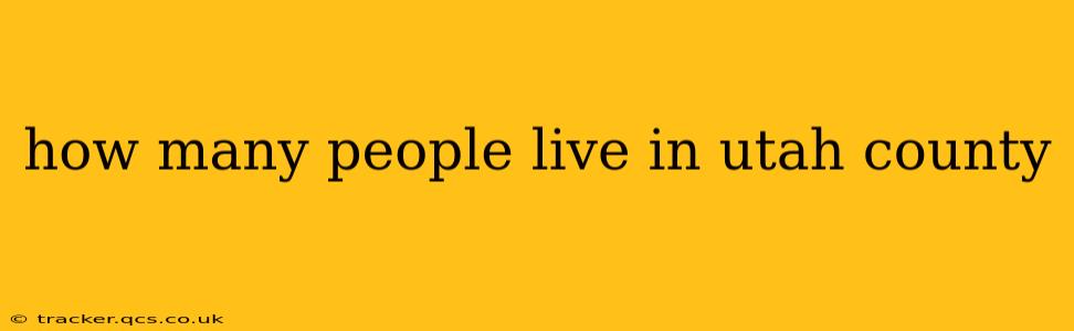 how many people live in utah county