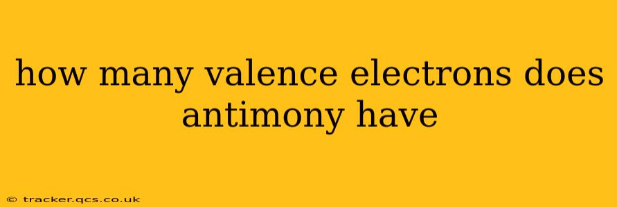 how many valence electrons does antimony have