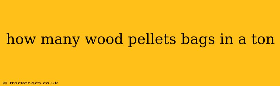 how many wood pellets bags in a ton