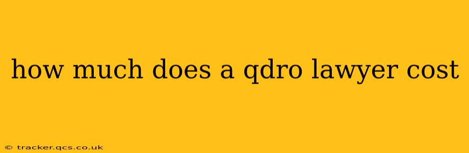 how much does a qdro lawyer cost
