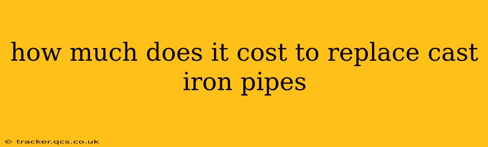 how much does it cost to replace cast iron pipes