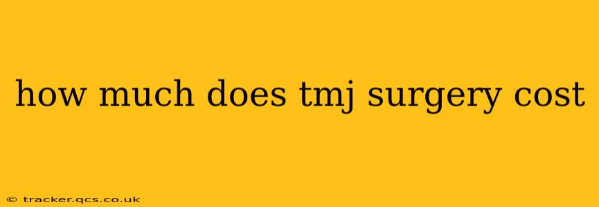 how much does tmj surgery cost