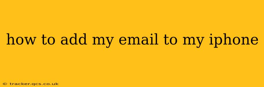 how to add my email to my iphone