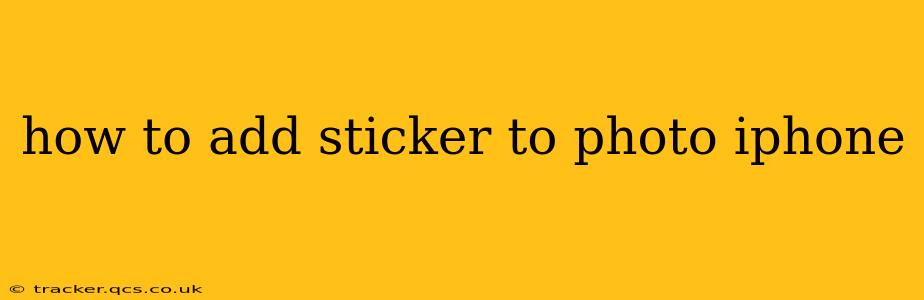 how to add sticker to photo iphone