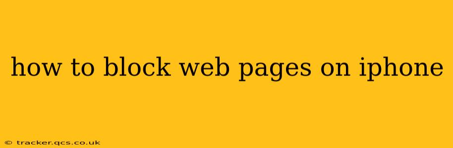 how to block web pages on iphone