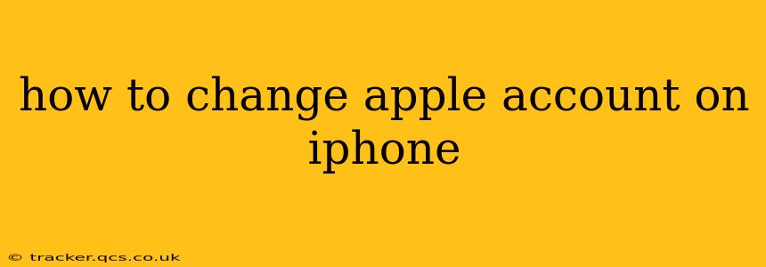 how to change apple account on iphone