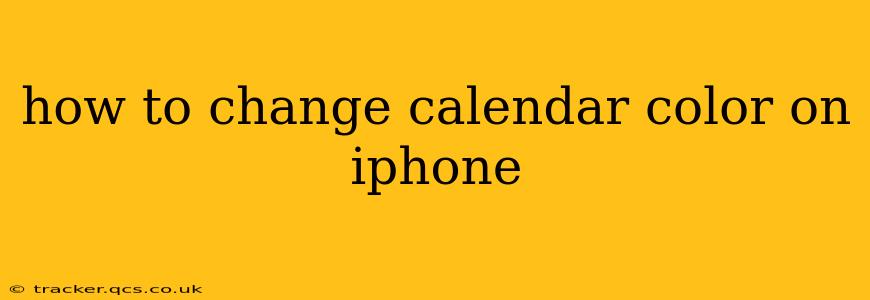 how to change calendar color on iphone