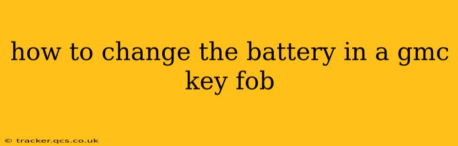 how to change the battery in a gmc key fob