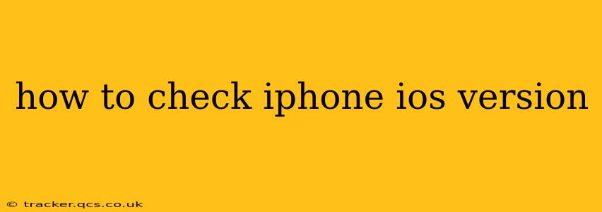 how to check iphone ios version