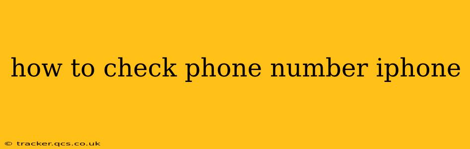 how to check phone number iphone