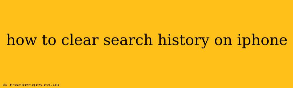 how to clear search history on iphone