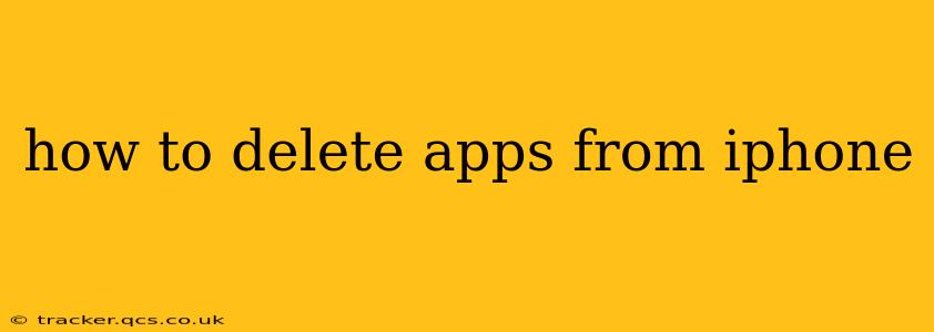 how to delete apps from iphone