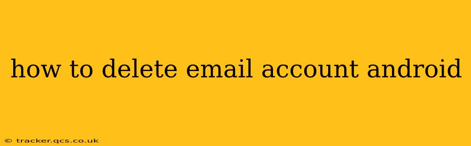how to delete email account android