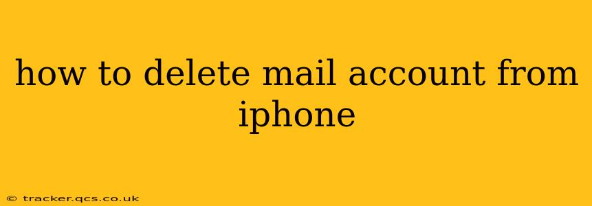 how to delete mail account from iphone