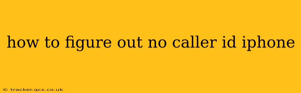 how to figure out no caller id iphone