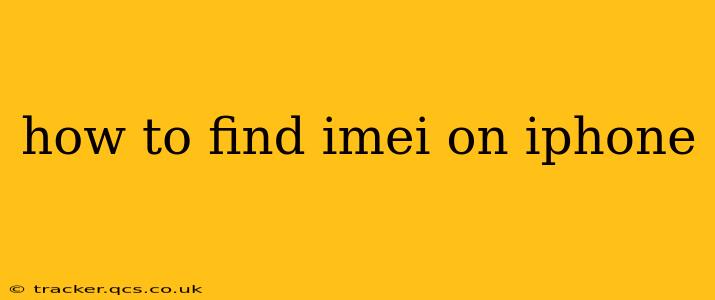 how to find imei on iphone