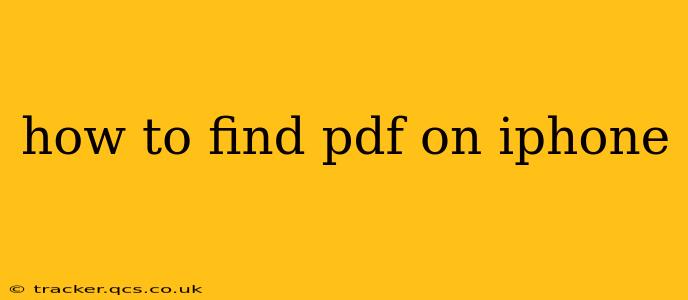how to find pdf on iphone