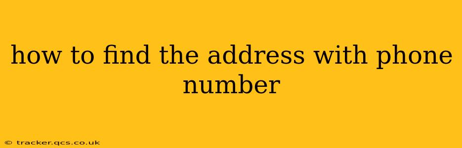 how to find the address with phone number