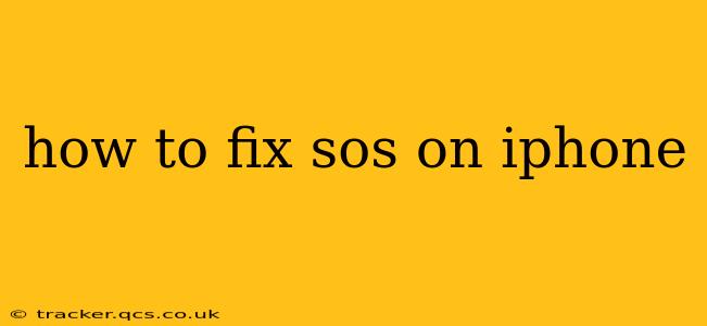 how to fix sos on iphone