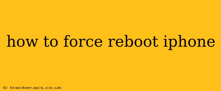 how to force reboot iphone