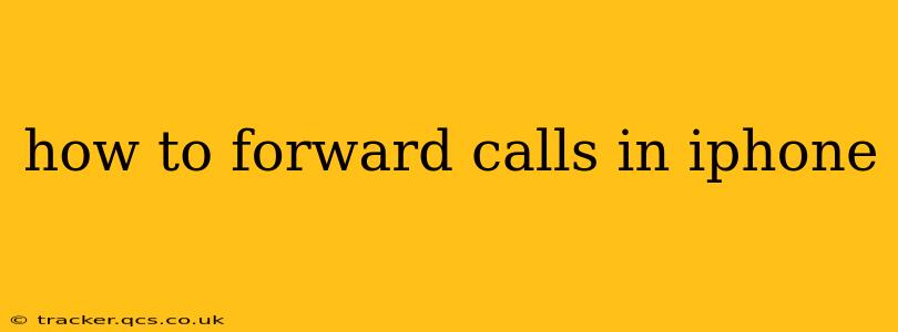 how to forward calls in iphone