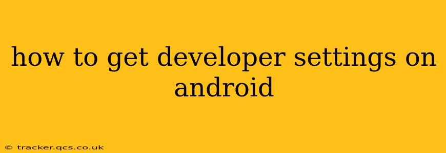 how to get developer settings on android