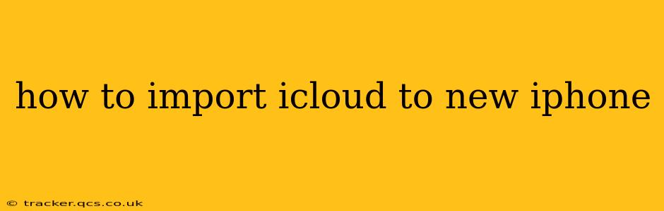how to import icloud to new iphone