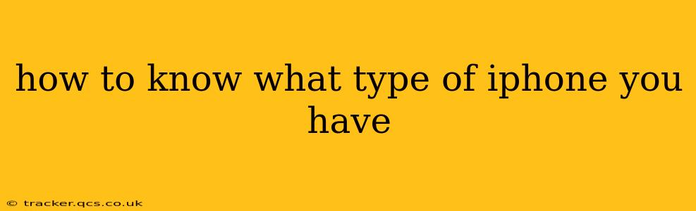 how to know what type of iphone you have