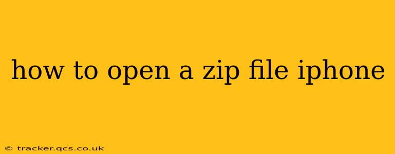 how to open a zip file iphone