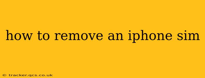 how to remove an iphone sim