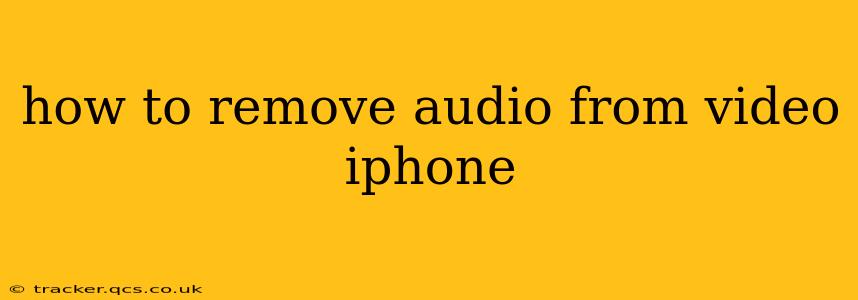 how to remove audio from video iphone